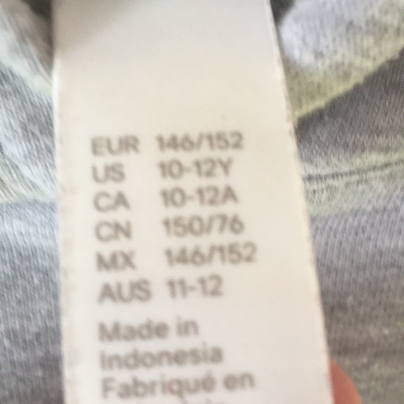 Plain grey kids girls crop top H&M - Picture 3 of 3